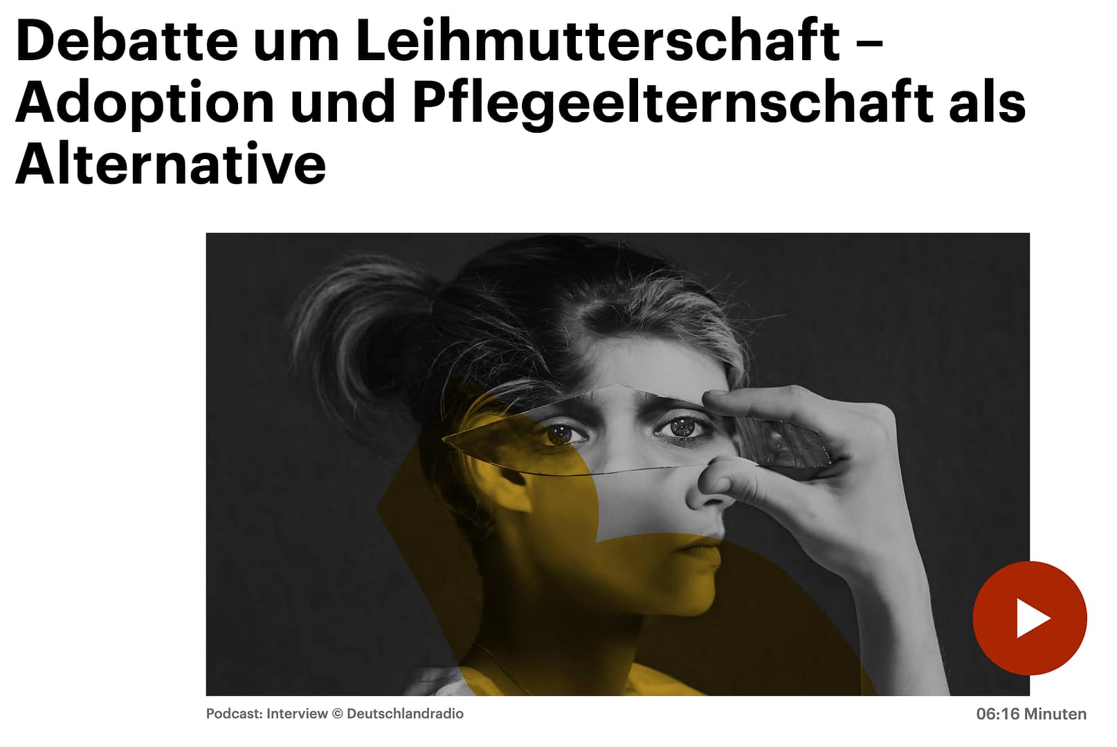 Interview im Deutschlandfunk Kultur: Situation von Pflegefamilien
